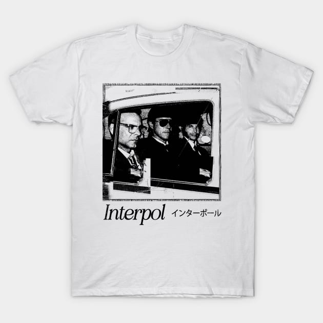 Interpol --  Original Retro Glitch Art Design T-Shirt by unknown_pleasures